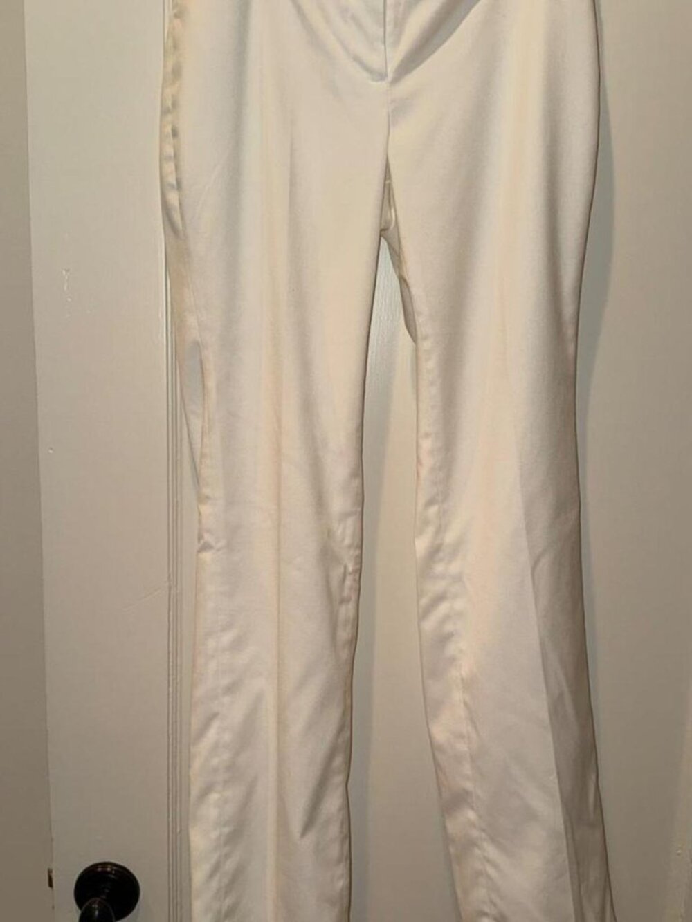 White House Black Market Women's White and Cream Tailored-trousers